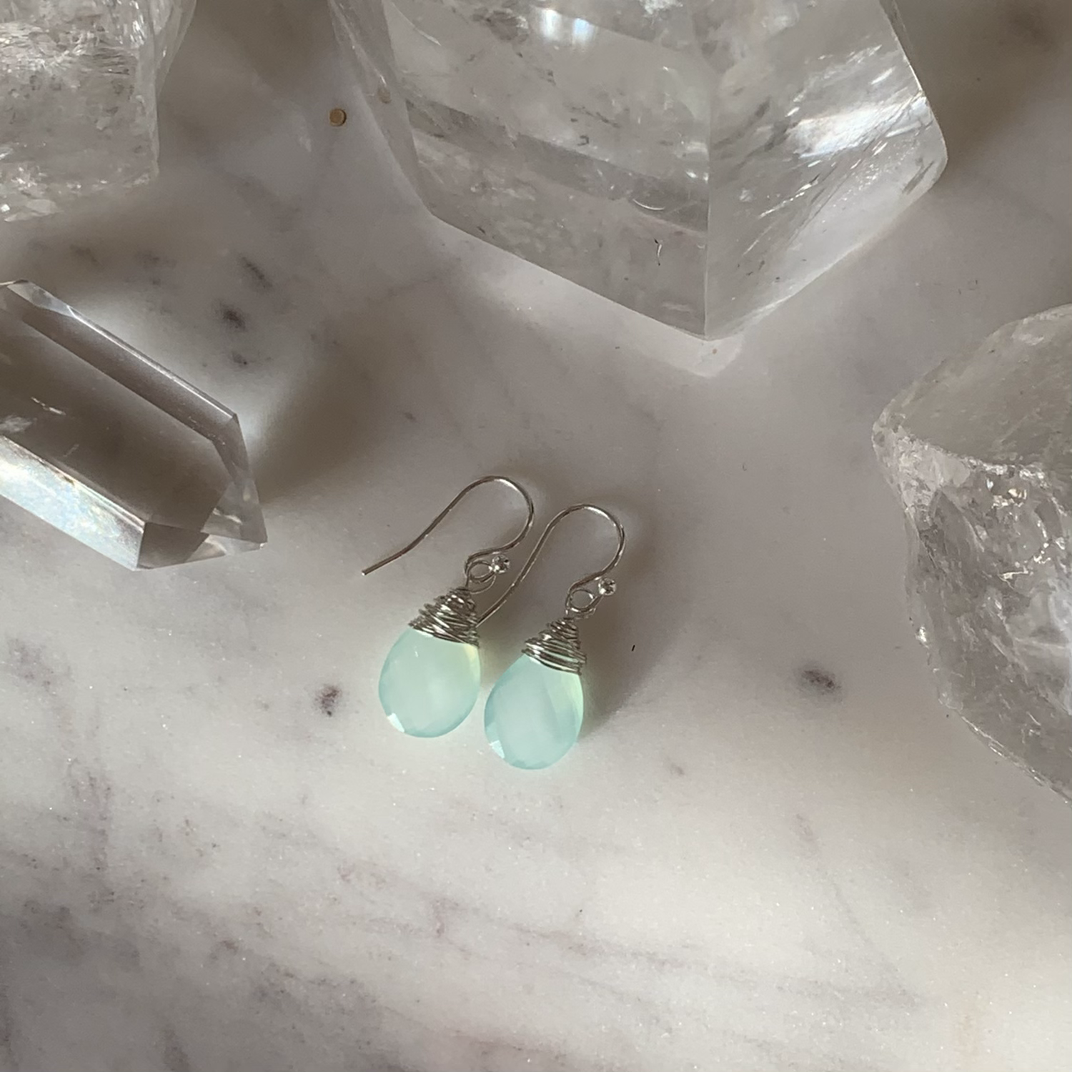 Sterling Silver Aqua Drops