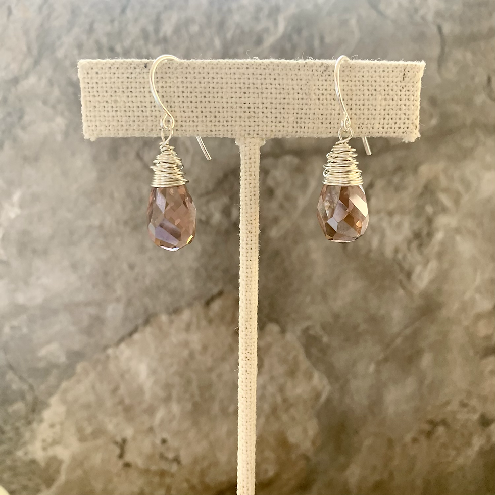 Thumbnail: Dusty Rose Chinese Crystal Drops 