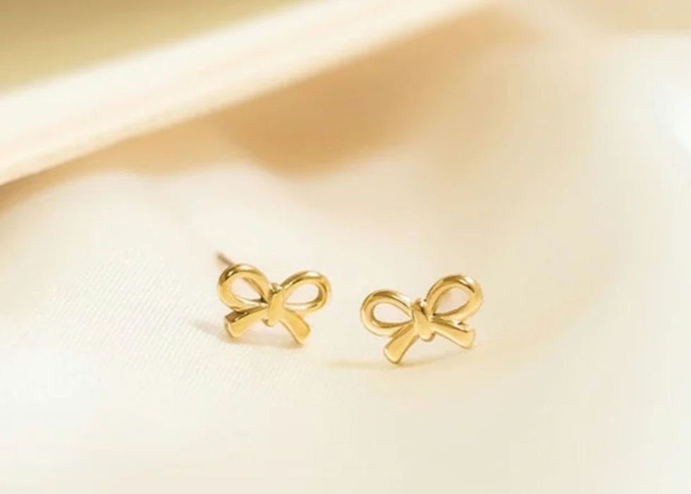 섬네일: Bow Stud Earrings 