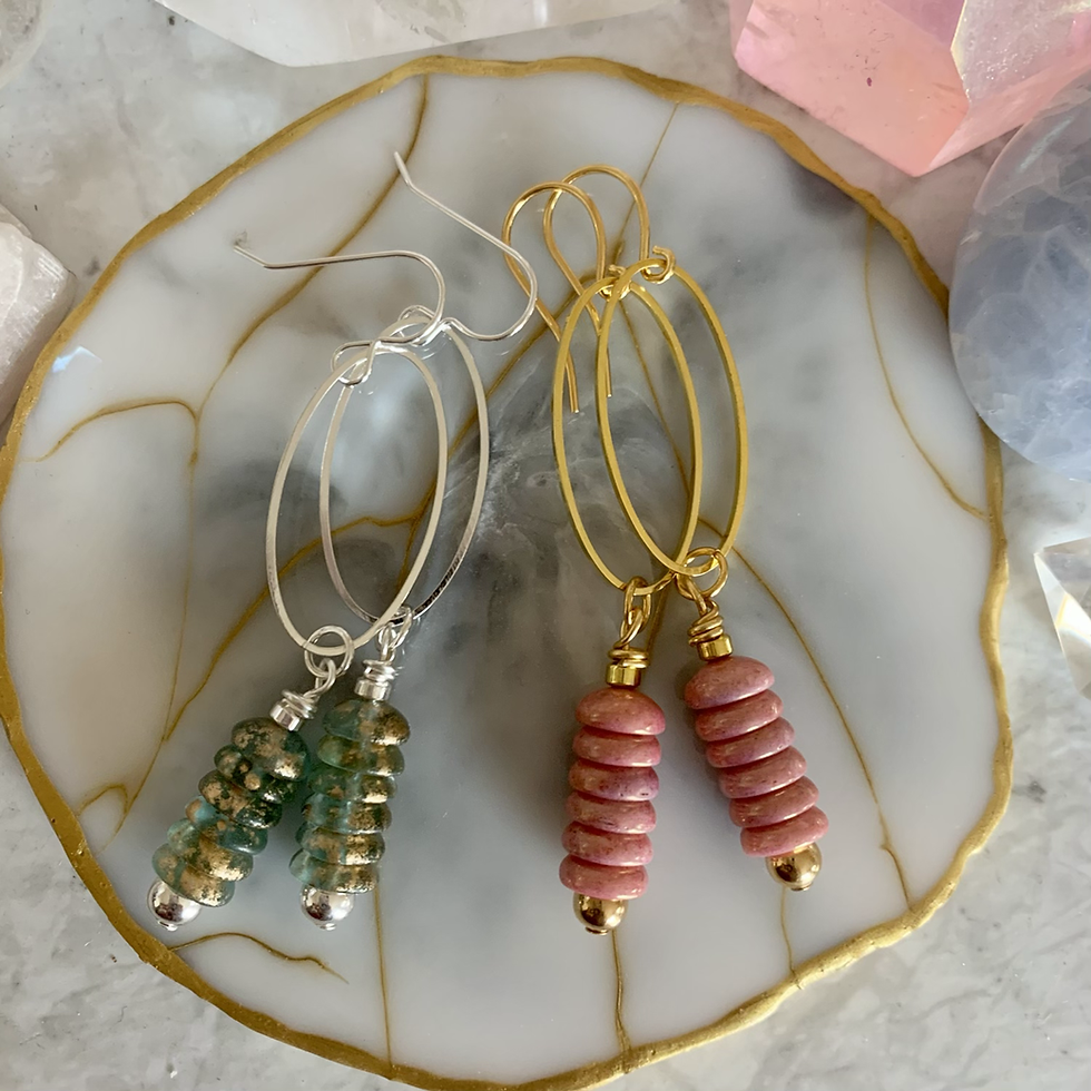 Thumbnail: Silver & Gold Oval Czech Stacks 