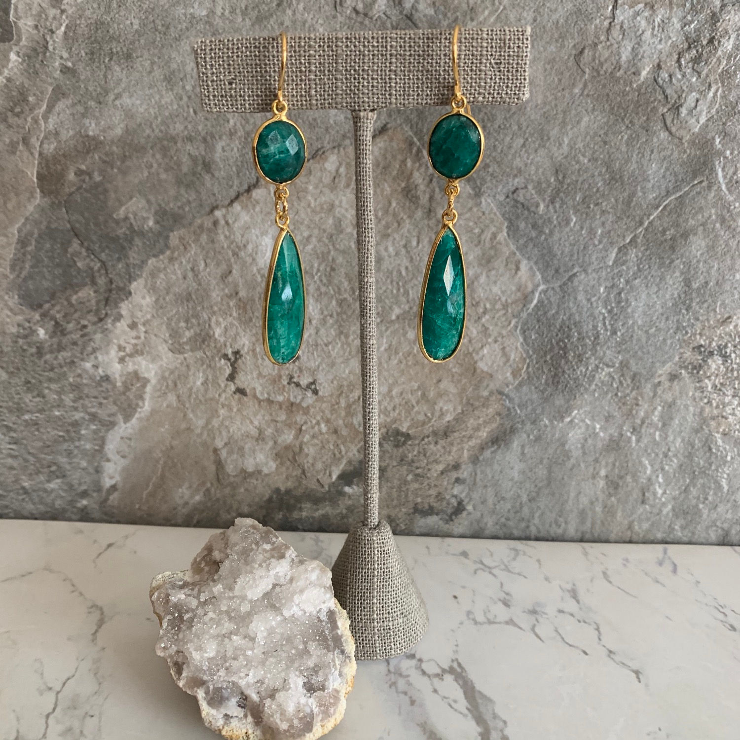 Golden Emerald Drops