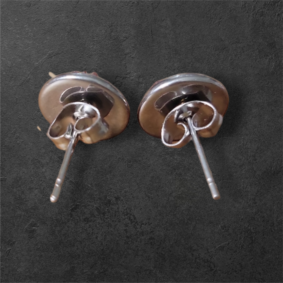 Thumbnail: Backings of earrings showing they are studs 