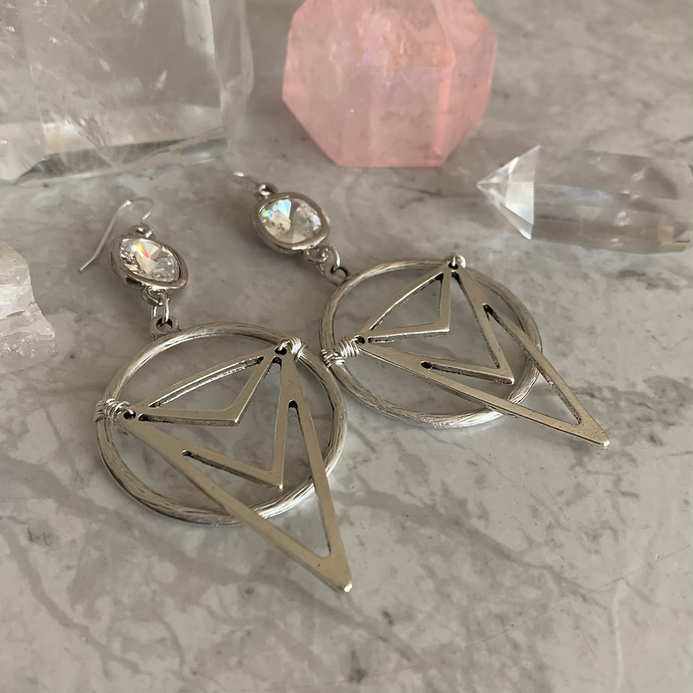 Thumbnail: Swarovski Crystal Chevron Hoops 
