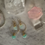 Thumbnail: Two Tone Aqua Gold Hoops 