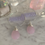 Thumbnail: Lavender Lined Pink Drop Hoops 
