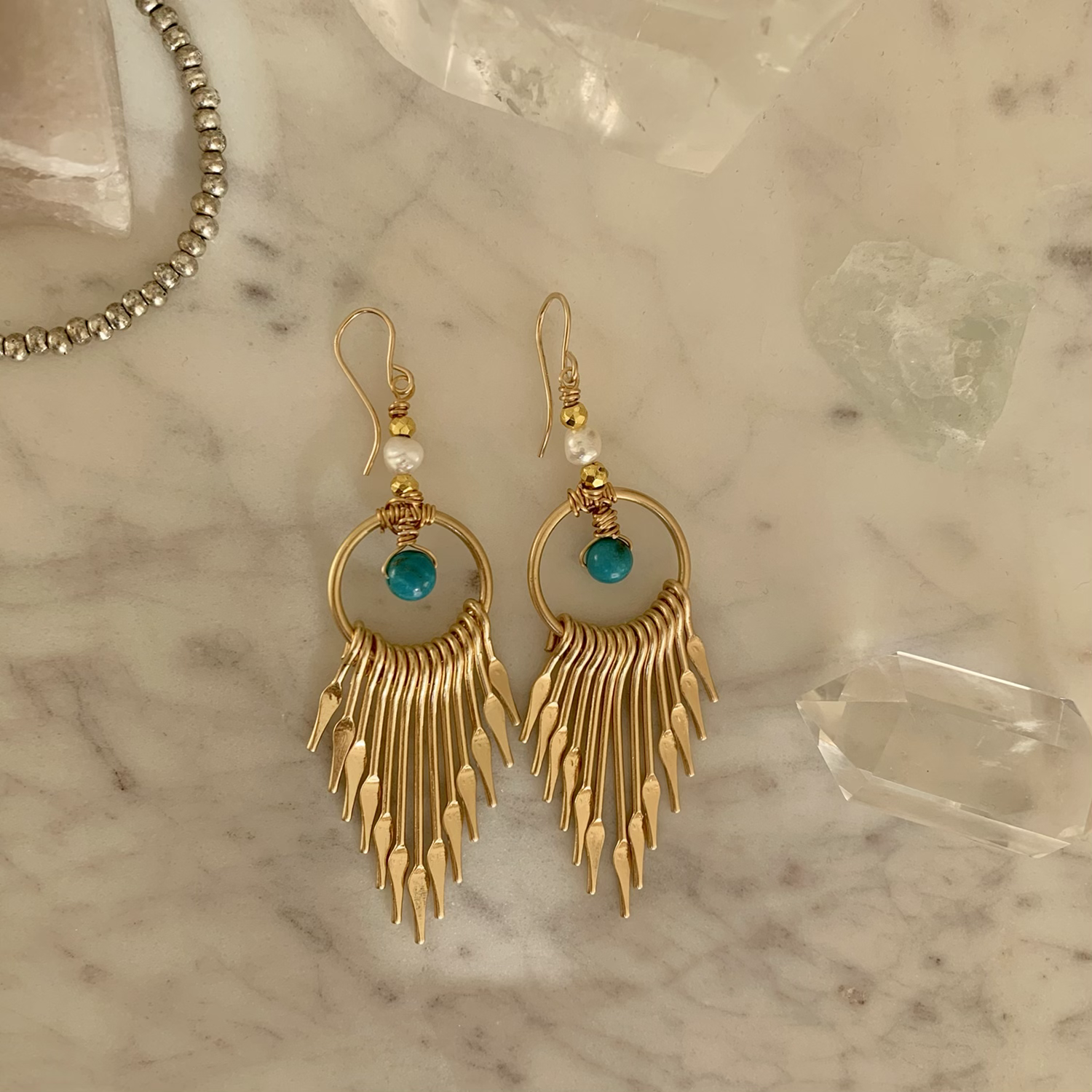 Turquoise Gold Paddles