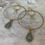 Thumbnail: XL Sea Foam Brass Hoops 