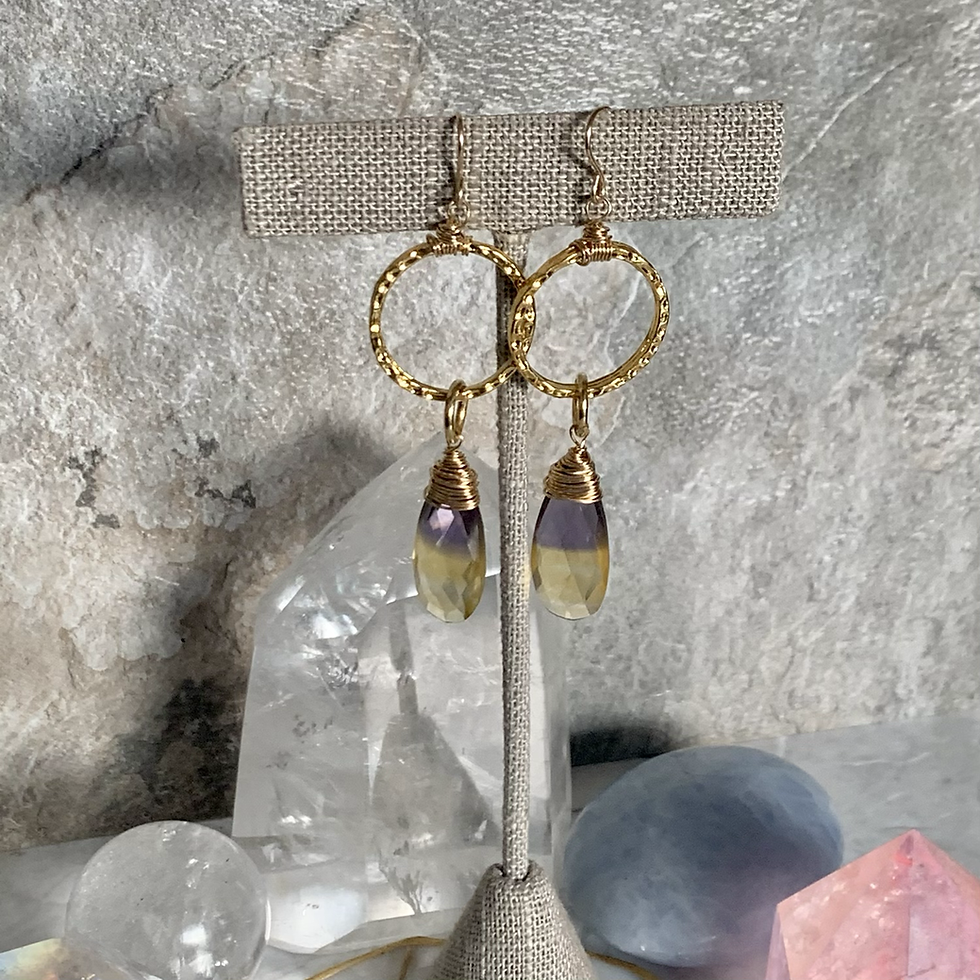 Thumbnail: Gold Ametrine Hoops
