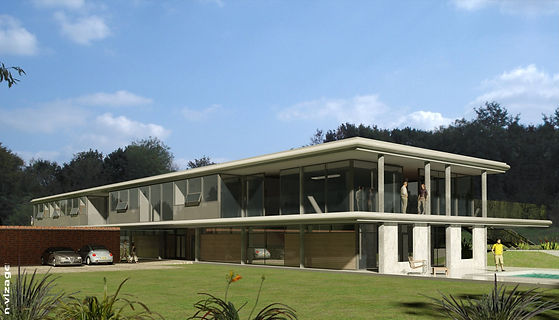 Contemporary residential build with garden