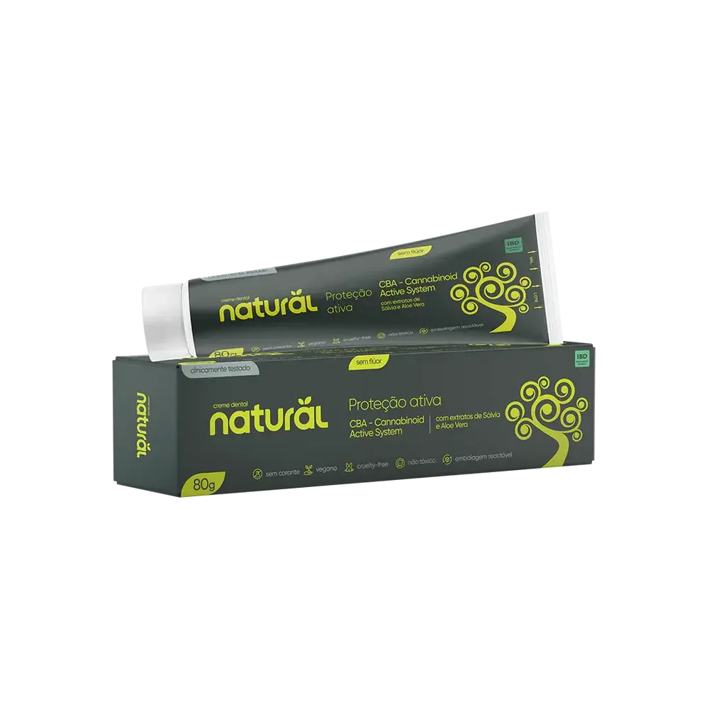 Creme Dental Natural com CBA, Salvia e Aloe Vera 80g