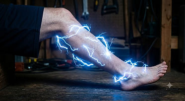 Leg with electricity