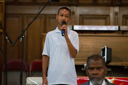 Boy speaking