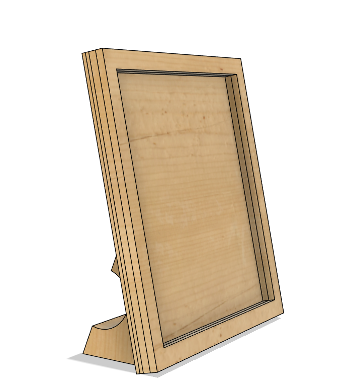 The idea is that the canvas will sit inside the cutout with basically a frame of wood surrounding it, so that I can add some engravings around it and decorate it.