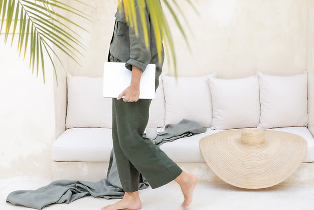 woman walking on vacation