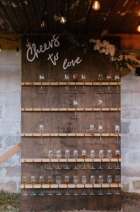 Champagne wall (comes with glasses)