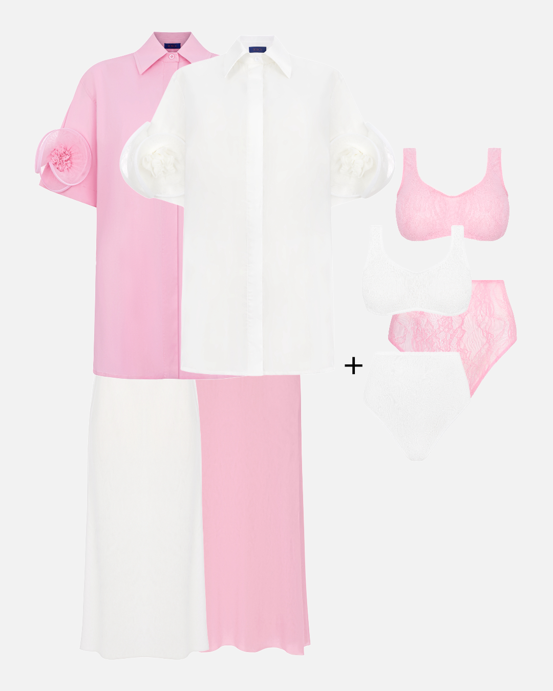 Сорочка Blossom Flow з спідницею + комплект білизни у подарунок