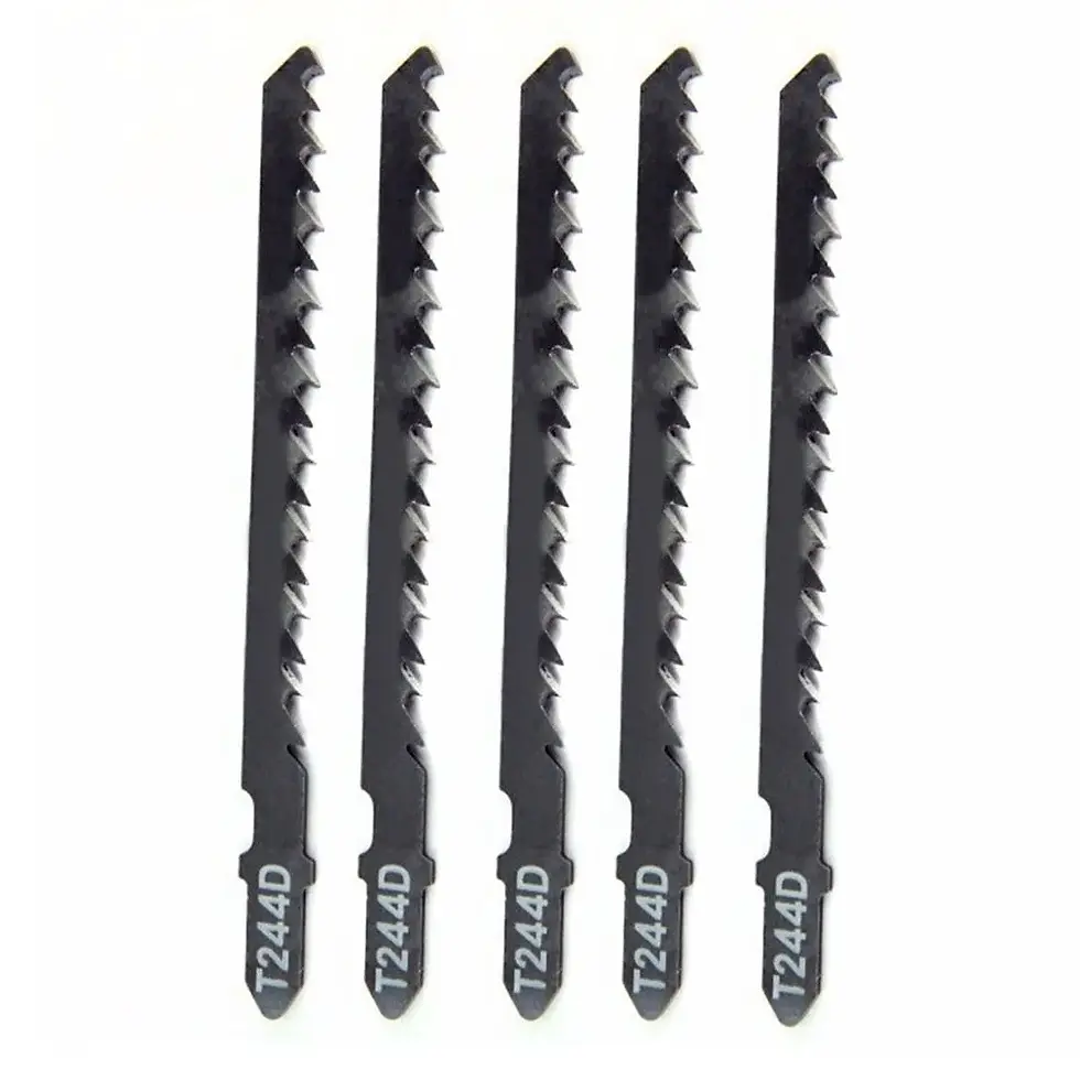 Miniatura: 5Pcs HCS 6T Jig Saw Blades T144d/T244d/T127d/T111c Curve Cutting Jigsaw Blades