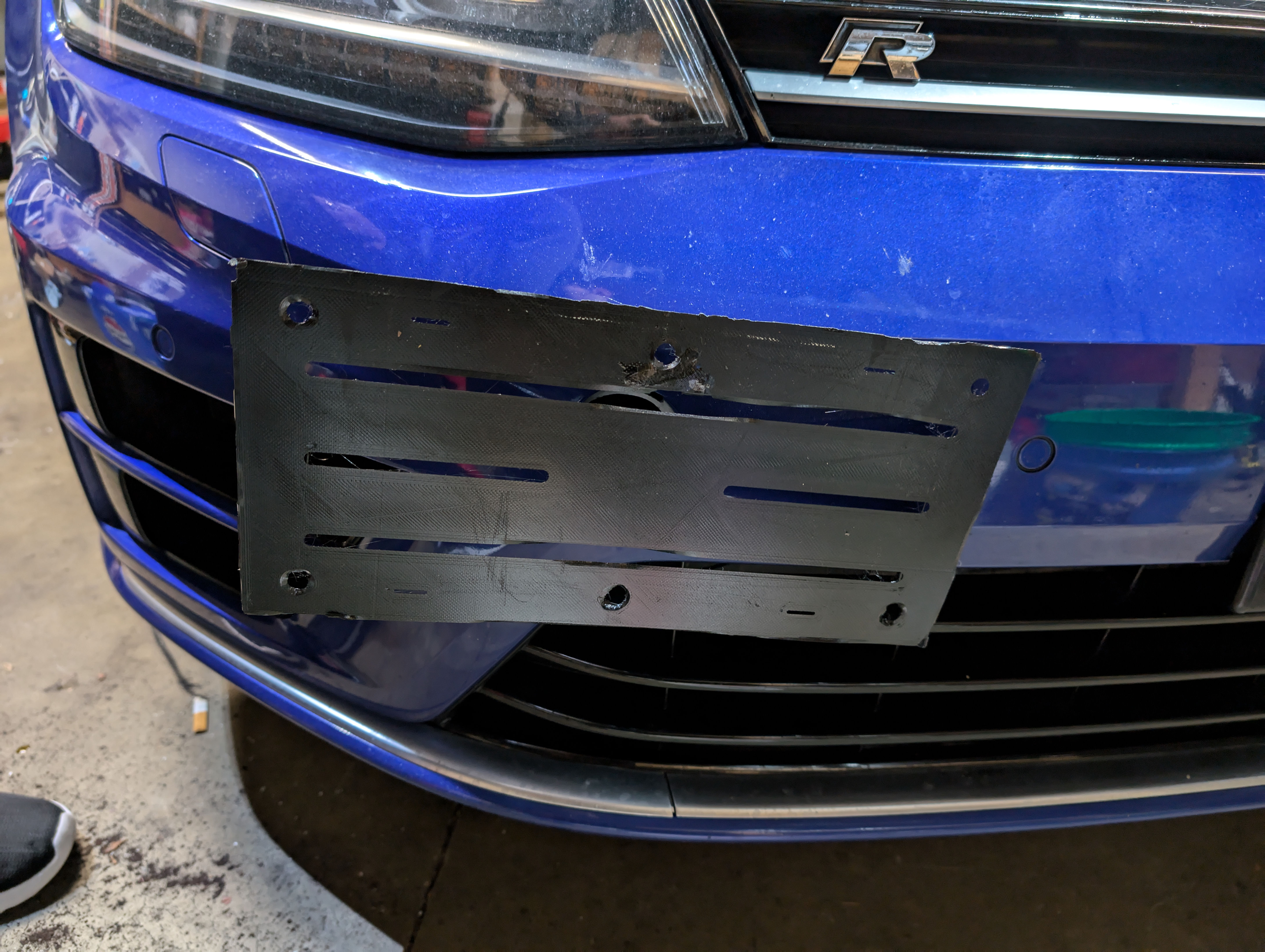 MK7 VW 3D PRINTED TOW HOOK LICENSE PLATE HOLDER