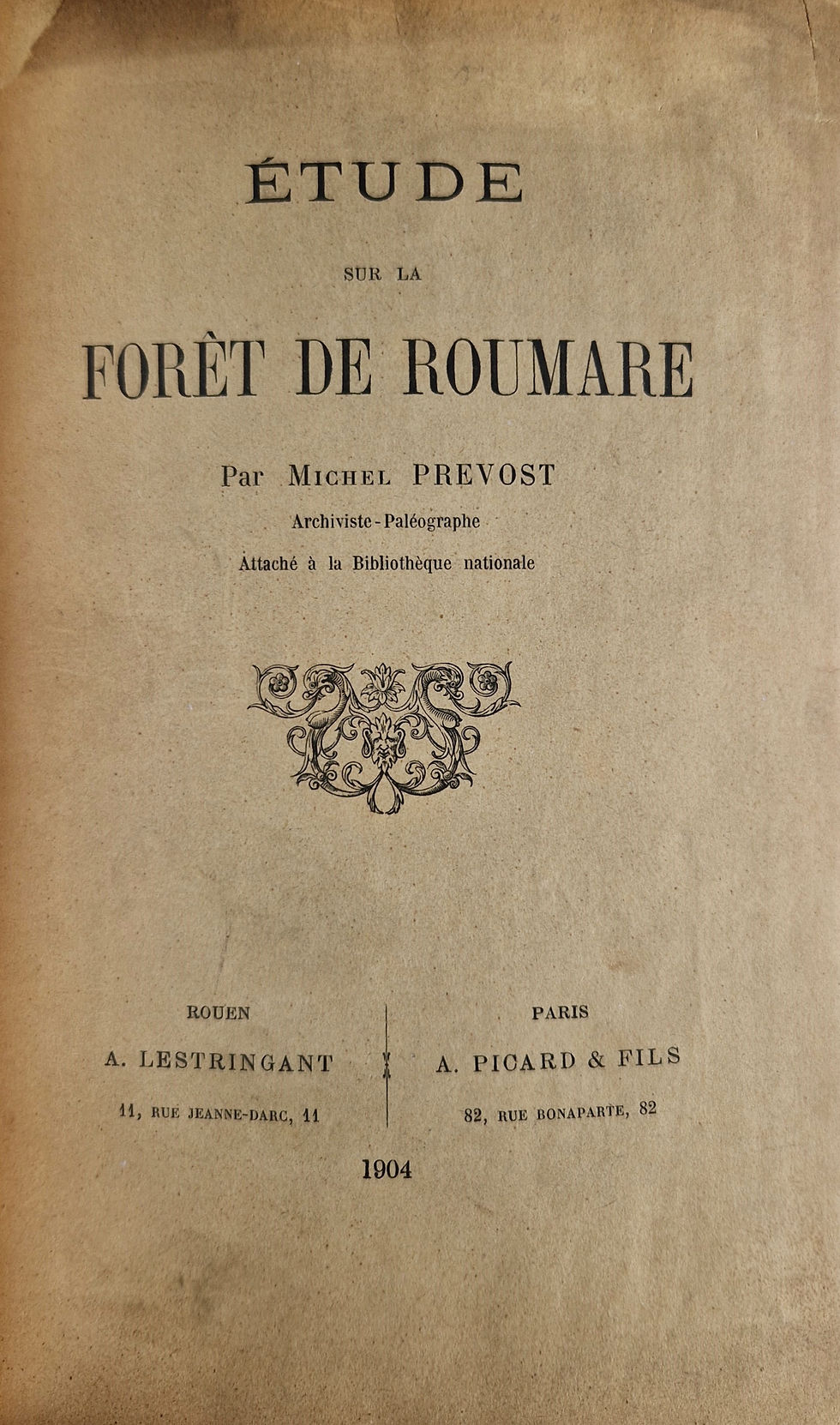 Miniature : Prévost - Etude sur la forêt de Roumare