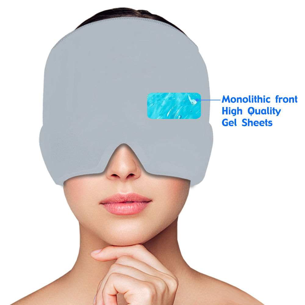 Massageador boné gel - quente e frio - dor de cabeça enxaqueca
