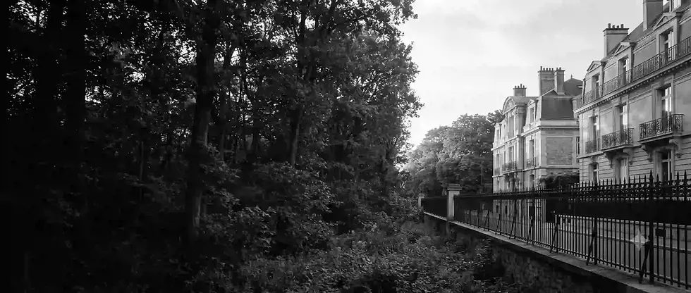 Lisière entre le Bois de Vincennes et les façades haussmanniennes de Saint-Mandé