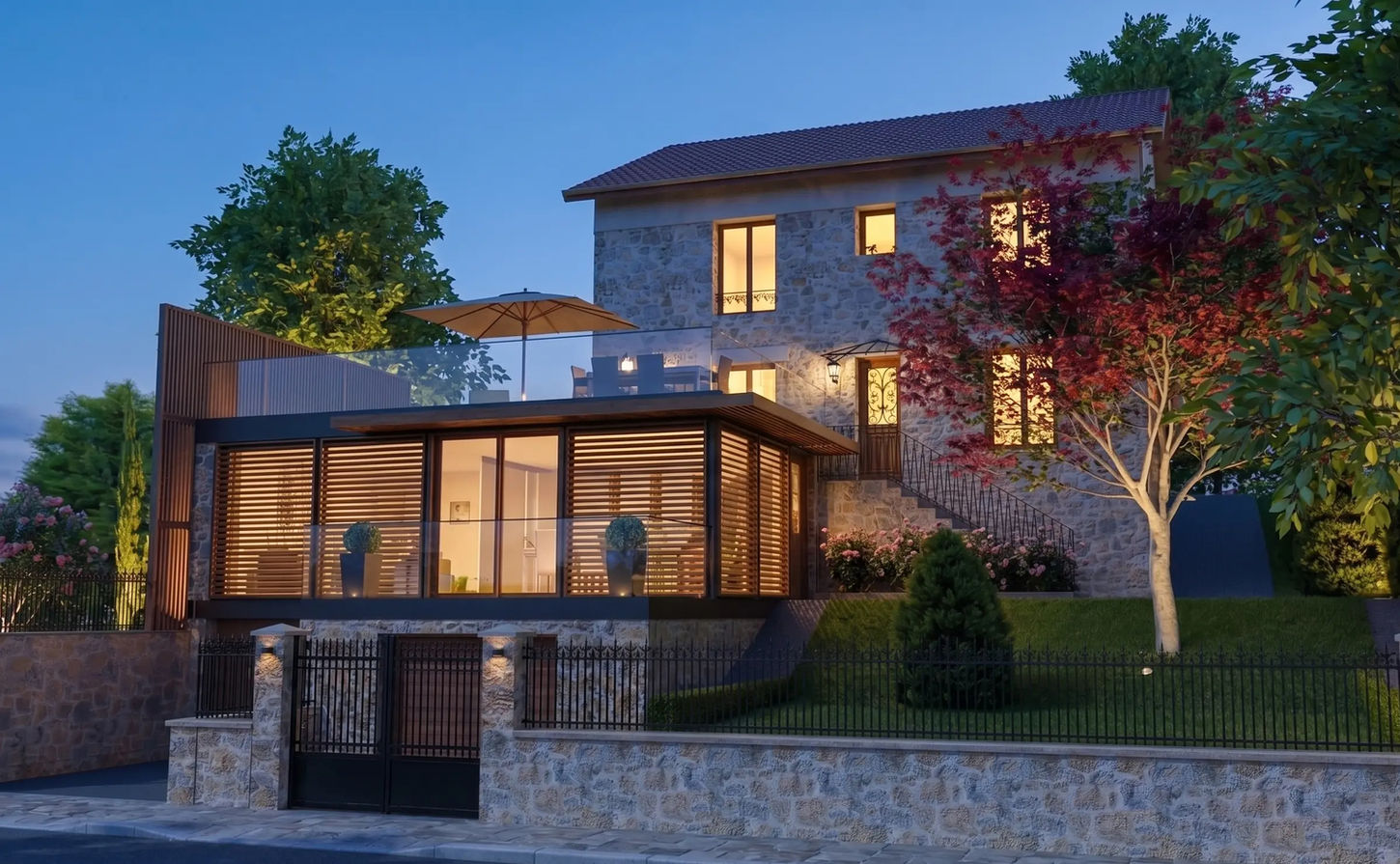 Extension verrière maison individuelle – architecte Le Perreux-sur-Marne