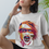 Thumbnail: Retro Musik Rock Musician Marilyn Manson Baumwolle Bio Damen Oversize T-Shirt