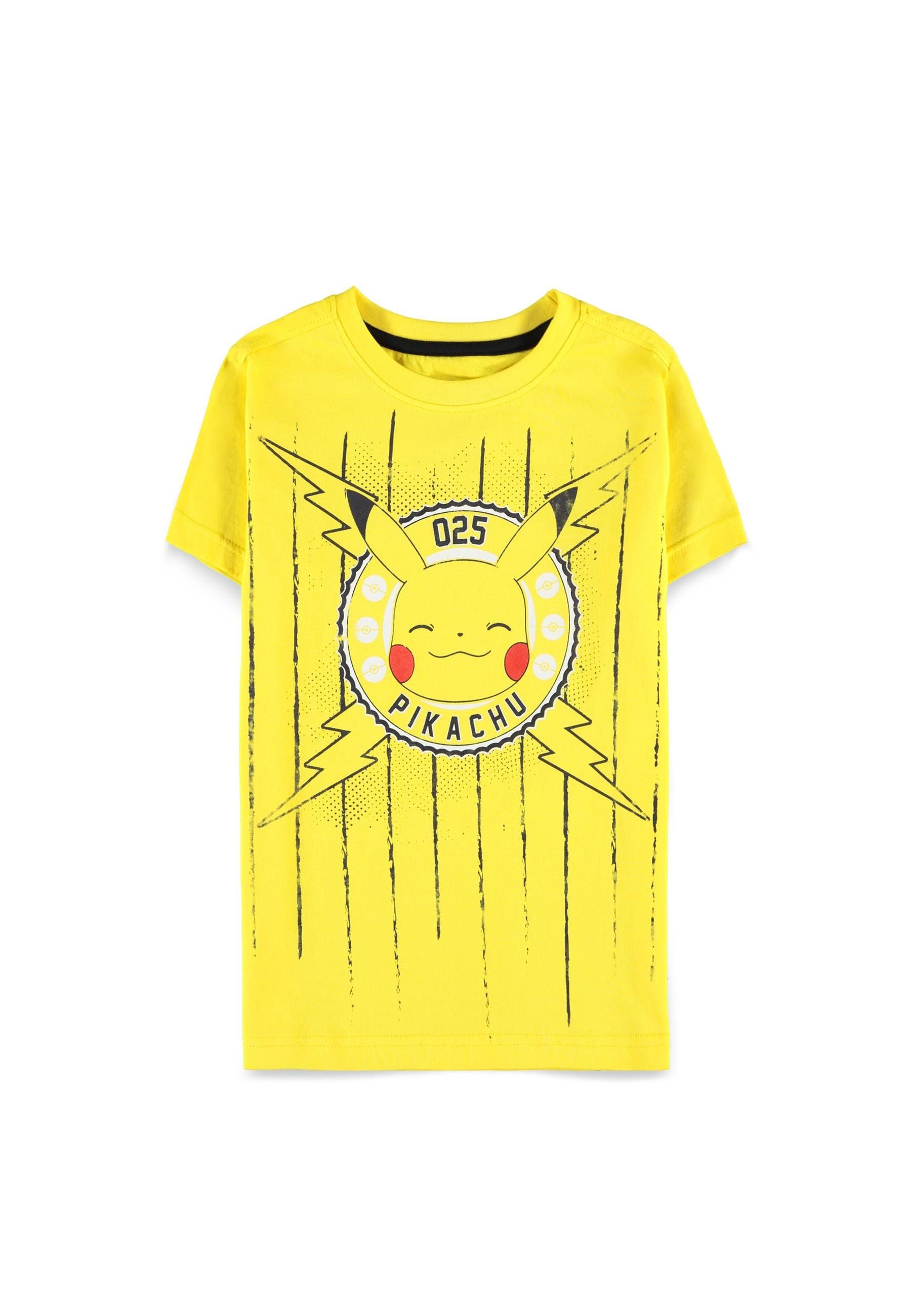 Kinder T-Shirt Gelbes Pokémon Pikachu Baseball, Trikot style