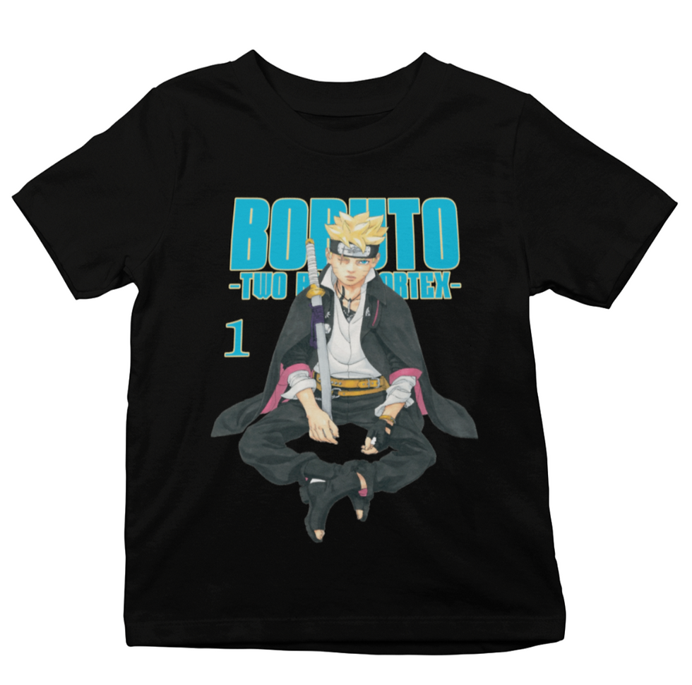 Boruto Naruto Uzumaki & Kakashi Anime Ninja Kinder Bio Baumwolle T-Shirt
