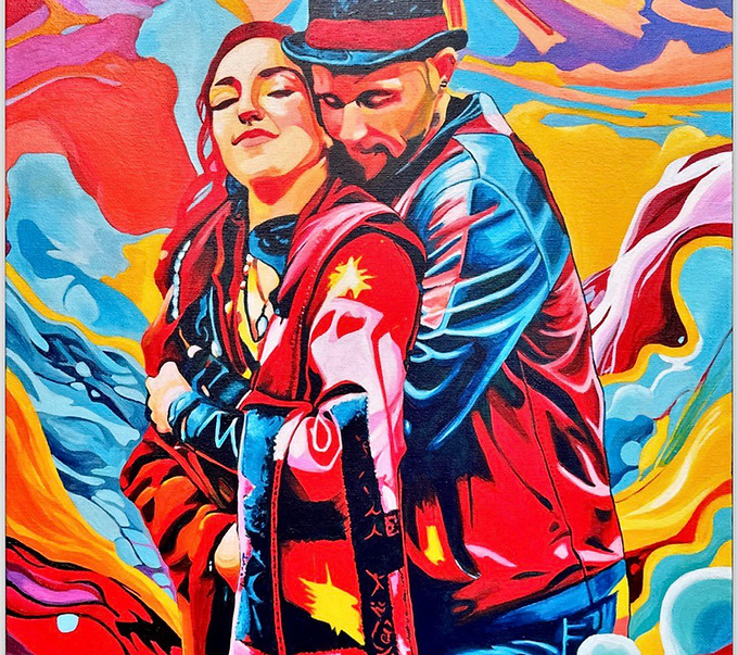 Regenbogenland - Fine Art Painting