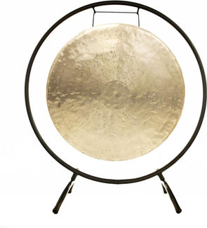 24" Gongs on Holding Space Gong Stand 