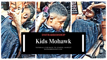 Haircut for Kids - Fade with Designer Mohawk. Fashion Trend for Children All Ages.