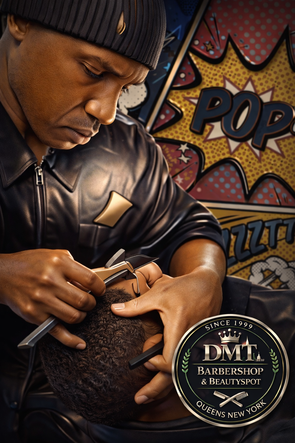 Hair Designs at DMT BarberShop & BeautySpot near Merrick Blvd, Queens Village — clean finish and detailed work