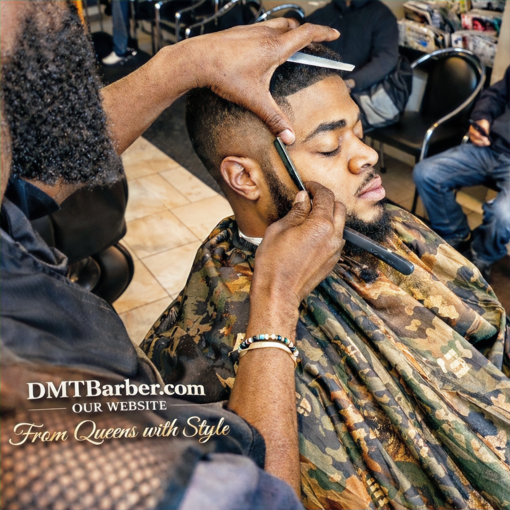 Neck Cleanups at DMT BarberShop & BeautySpot near Merrick Blvd, Springfield Gardens — clean finish and detailed work