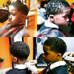 Kids haircut makeover with tidy edges and styled top