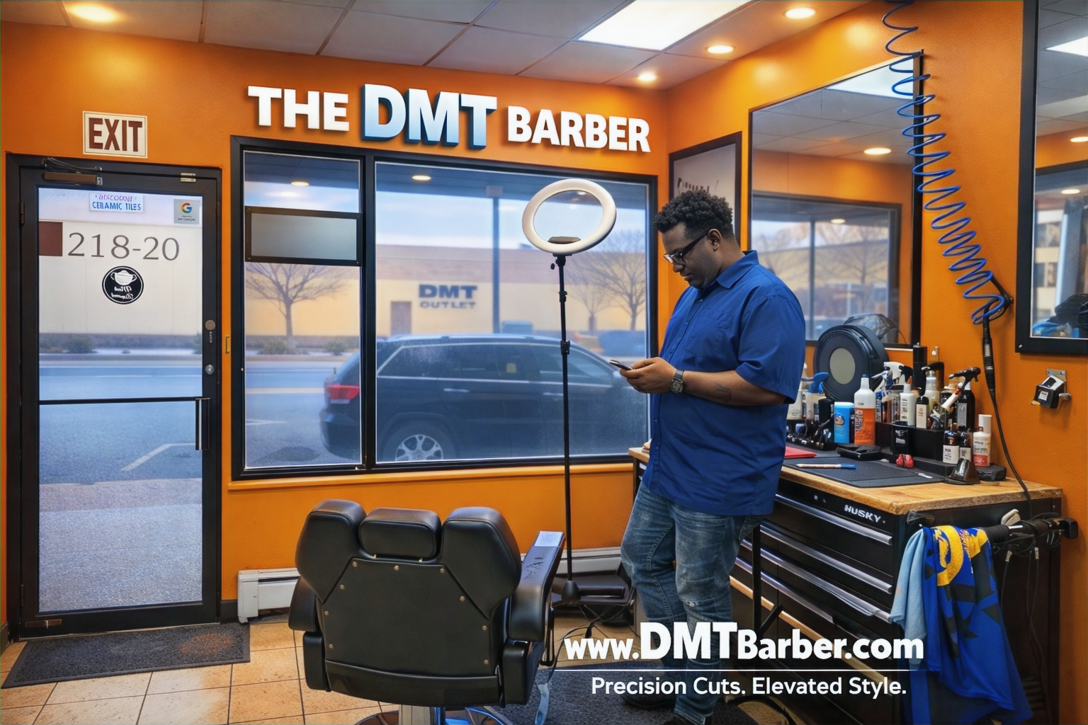 Deep Conditioning at DMT BarberShop & BeautySpot near Merrick Blvd, South Queens — clean finish and detailed work