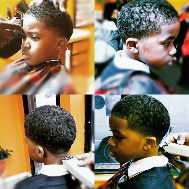 Temple Fade at DMT BarberShop & BeautySpot near Merrick Blvd, Queens NY 11413 — clean finish and detailed work
