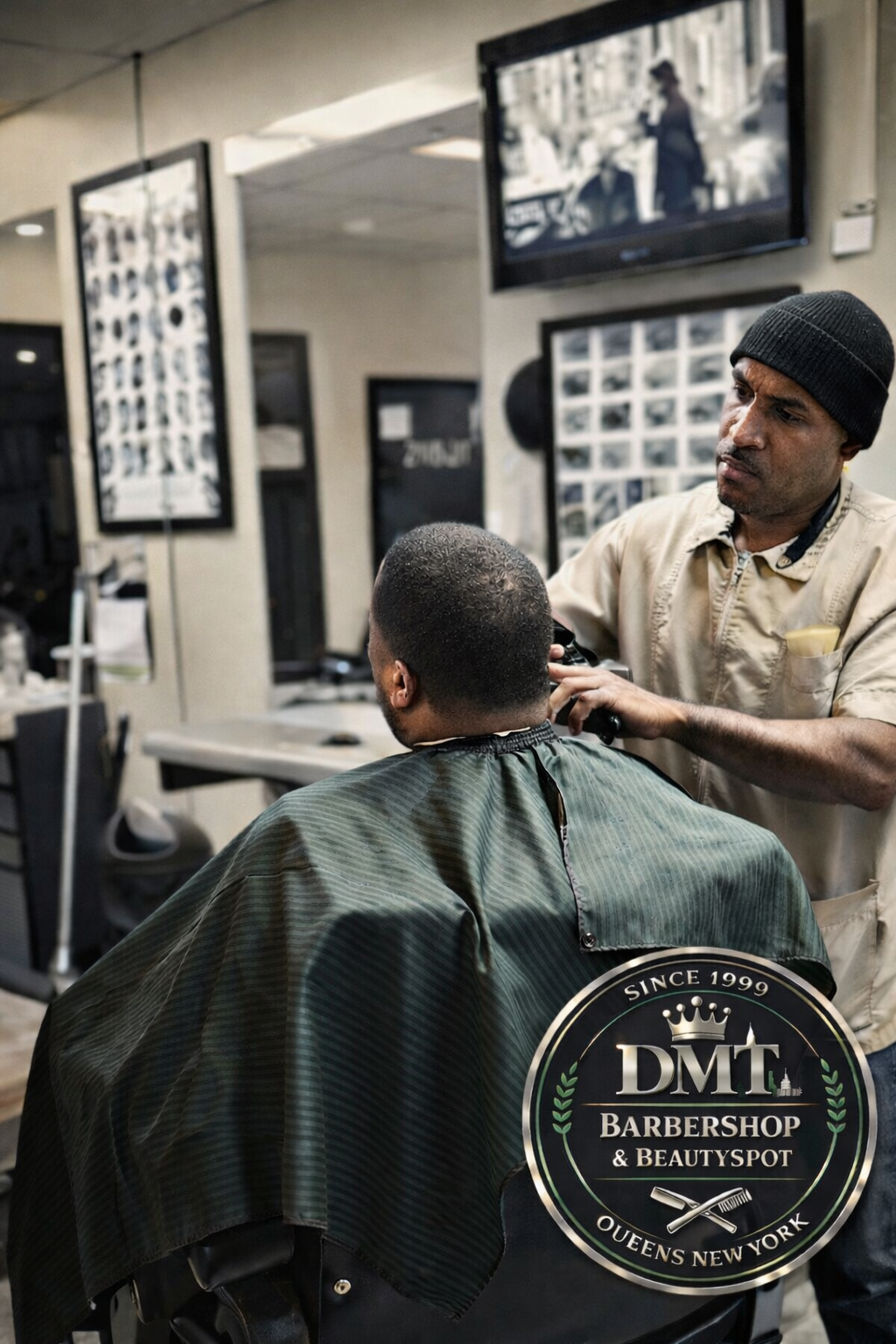 Hair and Scalp Treatments at DMT BarberShop & BeautySpot near Merrick Blvd, Springfield Gardens — clean finish and detailed work