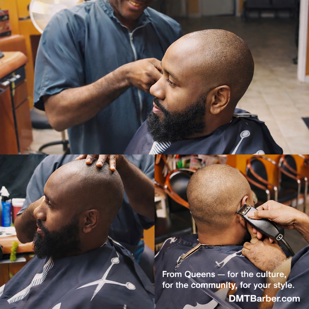Classic Barber Cuts at DMT BarberShop & BeautySpot near Merrick Blvd, Queens NY 11413 — clean finish and detailed work