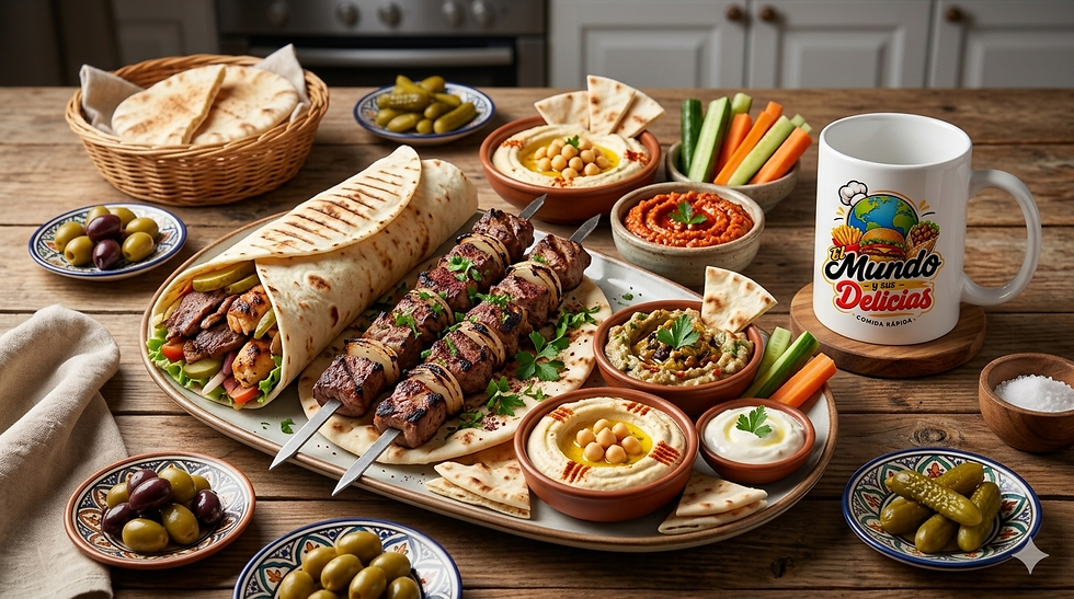 Arranged Food and Objects
