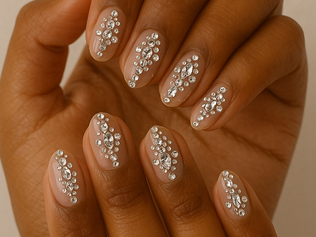Bring your manicure to life with detailed nail art that blends creativity and elegance. Each design is crafted with care to complement your natural style—from fine line accents to radiant diamond rhinestones.
