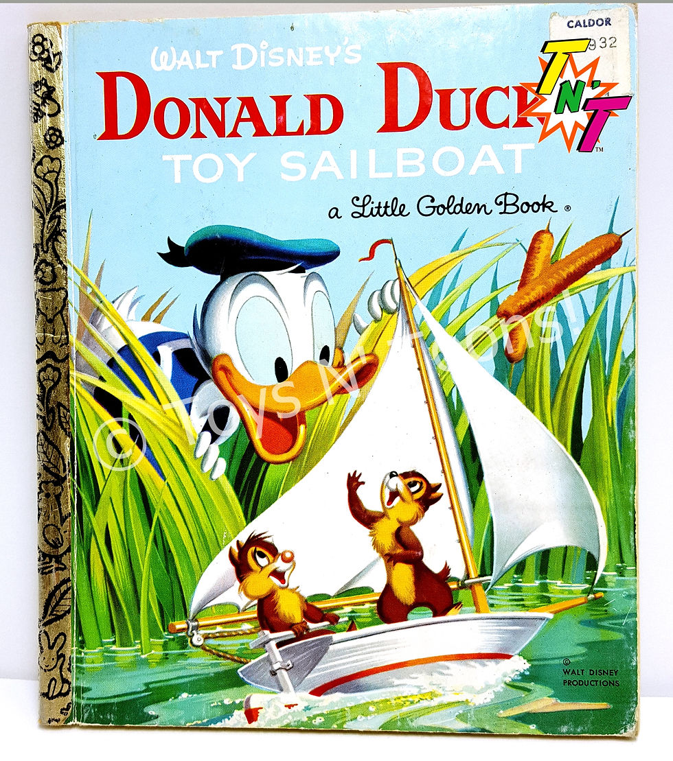 Disney Donald Duck Toy Sailboat Little Golden Book 1981