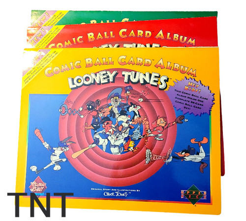 Looney Tunes Comic Ball Series 2 Trading Cardz Set w/folders 1991
