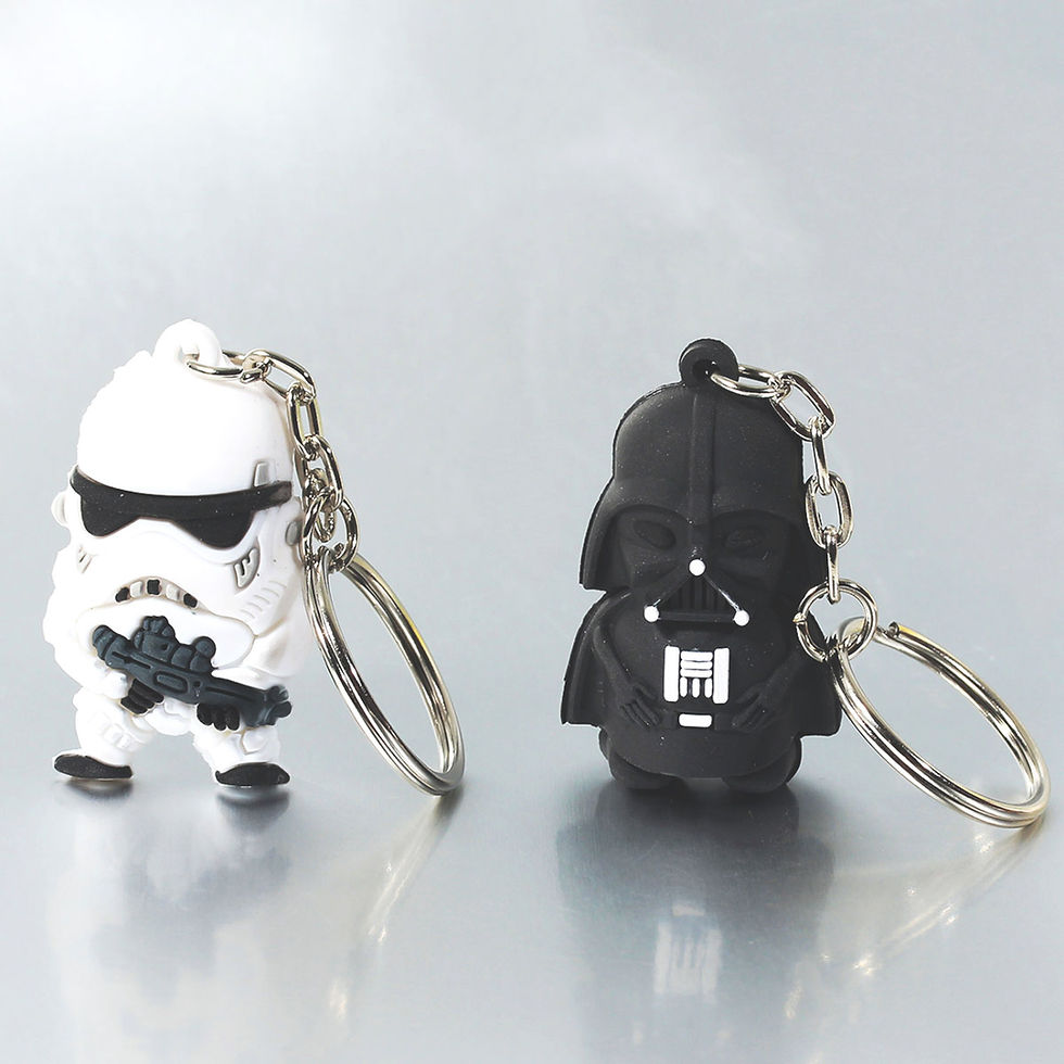 Thumbnail: Star Wars SD Darth Vader 1" Rubber Keychain
