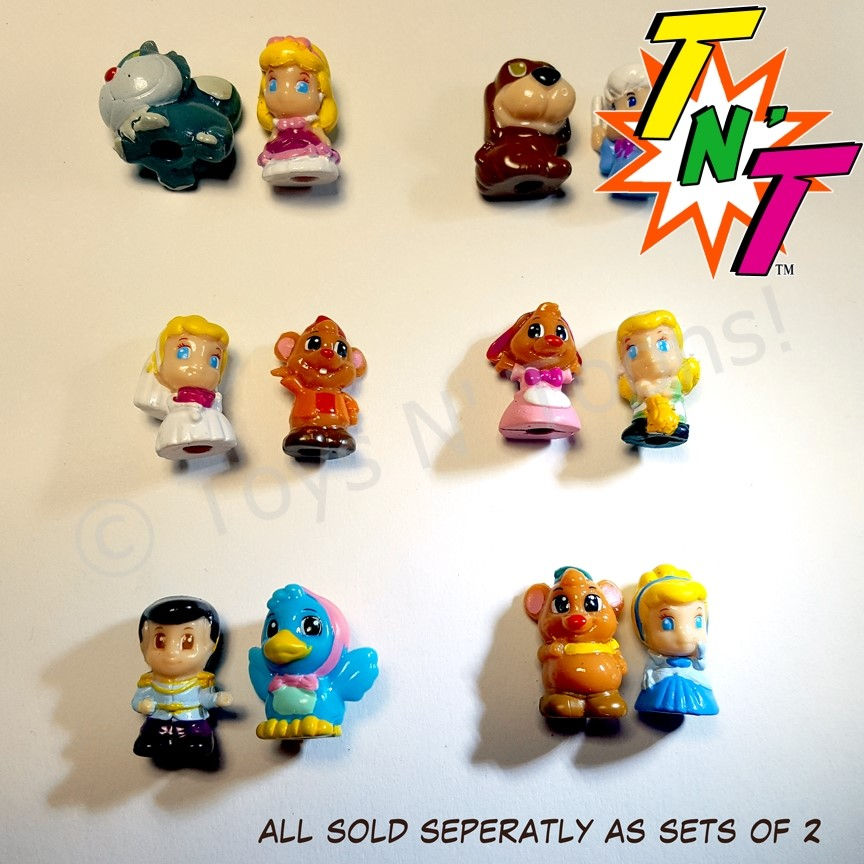 Thumbnail: Disney Cinderella Squinkies Prince and Blue Bird Figures 2011 Set Blip Toys