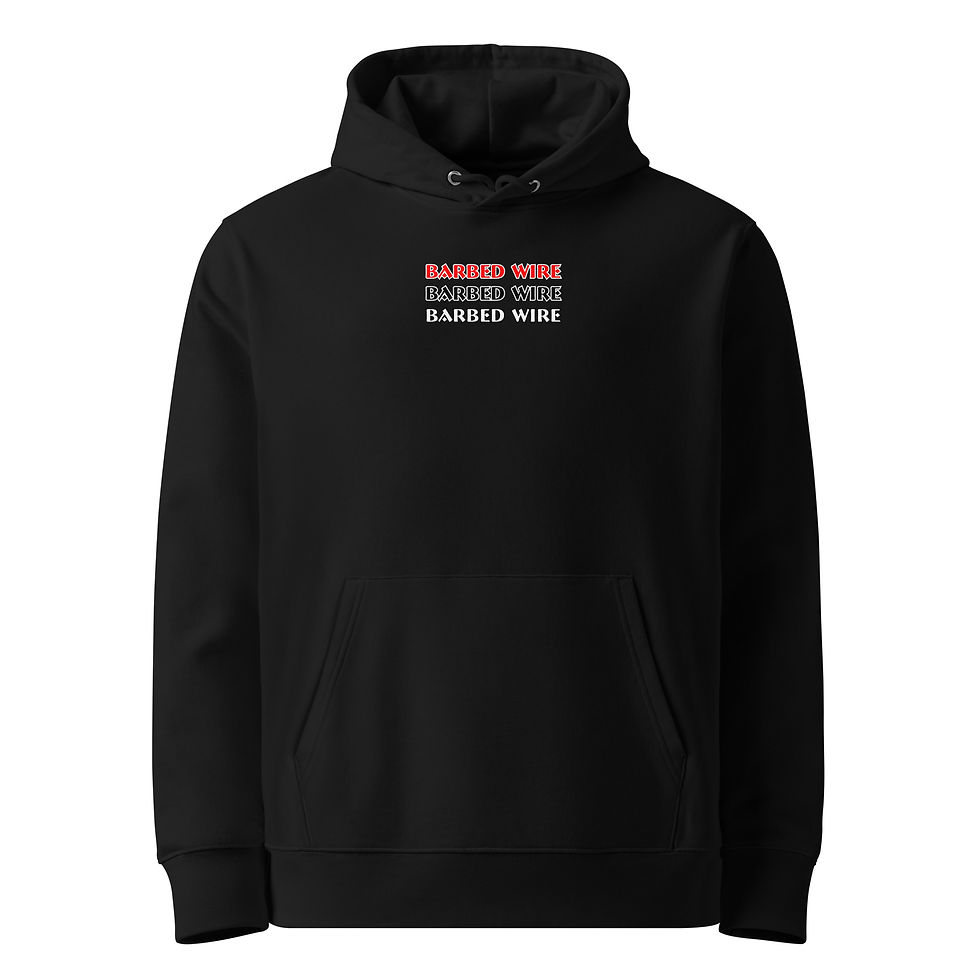 Thumbnail: Unisex Eco Hoodie – BARBED WIRE Edition