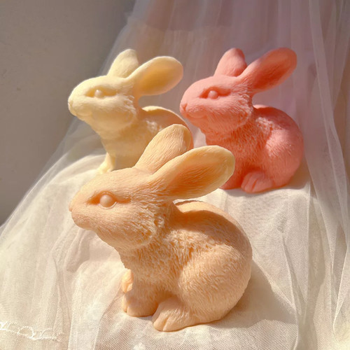 Large Rabbit Silicone Candle Mould S'melt Candle Creations