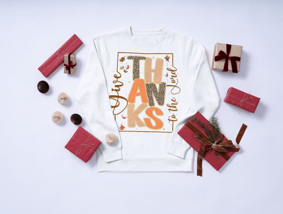 White long sleeve shirt with text 