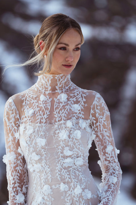 a woman posing for her bridal portraits