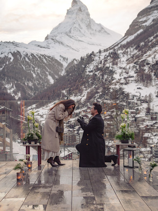 a planned proposal surprise in Zermatt